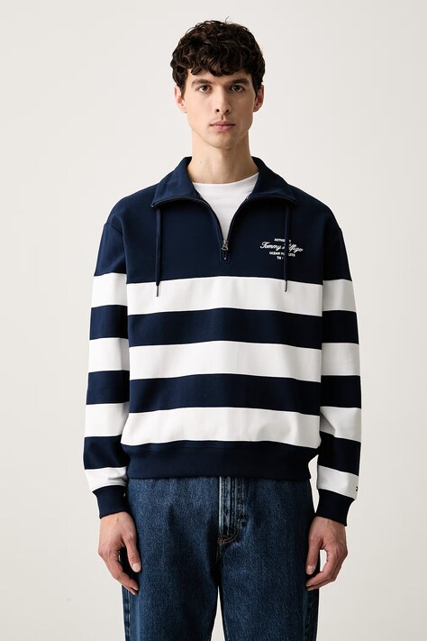 Tommy Hilfiger dukserica za muškarce s pamukom mornarsko plava MW0MW43190