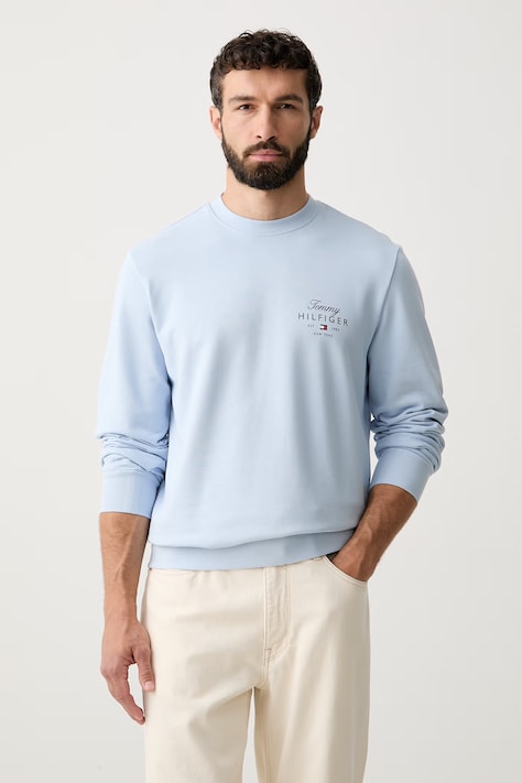 Tommy Hilfiger hanorac pentru bărbați, din bumbac albastru MW0MW43218