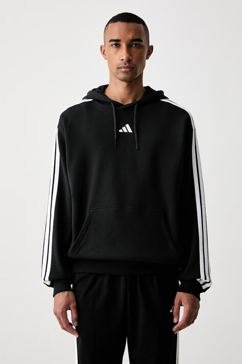 adidas bluza z kapturem męska bawełniana Essentials czarna KY6605