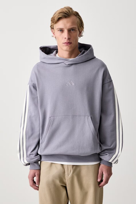 adidas Bluza z kapturem męska bawełniana fioletowa KW2404