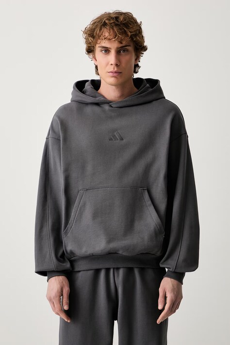 adidas bluza z kapturem męska bawełniana szara KW2317