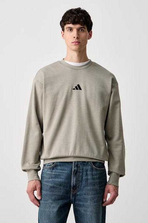 adidas Bluza oversize męska z bawełną Essentials Feelcozy zielona KF2370