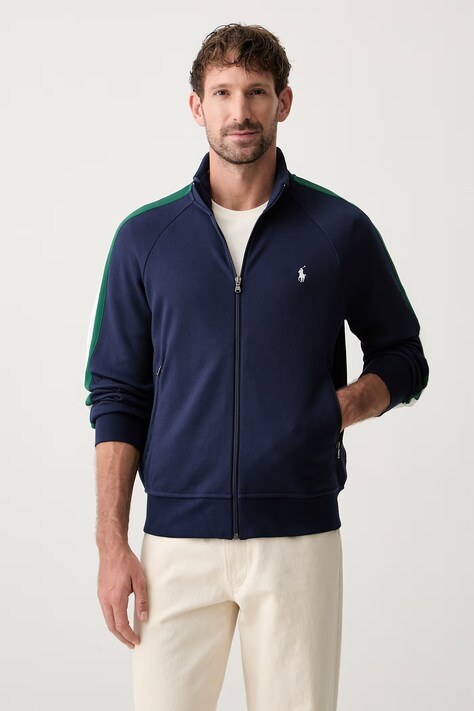 Polo Ralph Lauren rozepínací mikina pánská s bavlnou námořnická modrá 710B20430