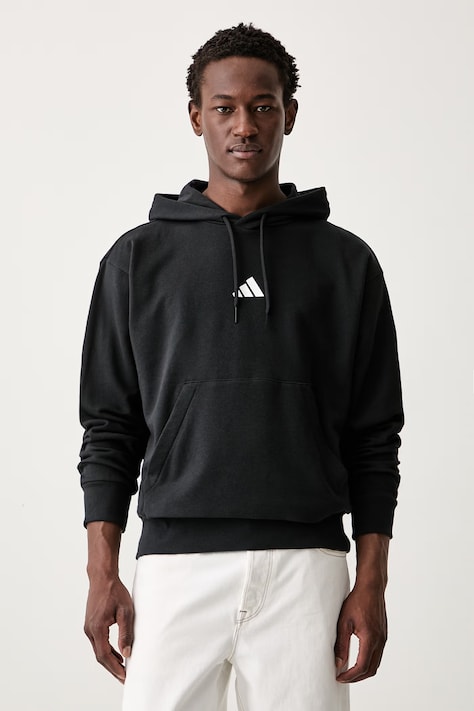adidas bluza z kapturem męska z bawełną Feelcozy czarna JE3849