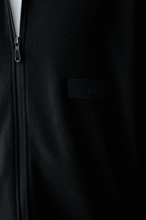 BOSS Green кофта, яка розстібається чоловіча з бавовною SW_Collar Full Zip — фото 5