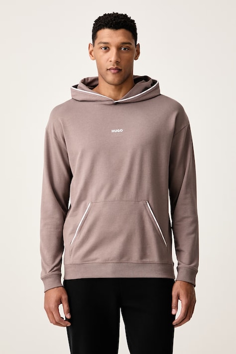HUGO Mikina s kapucňou pánska s bavlnou NOAH HOODIE oranžová 50566164