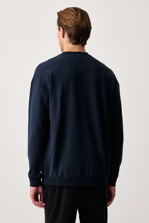 HUGO Loungwear mikina pánská s bavlnou NOAH SWEATSHIRT námořnická modř 50566160