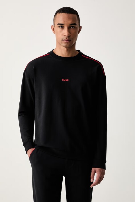 HUGO loungwear mikina pánská s bavlnou NOAH SWEATSHIRT černá 50566160