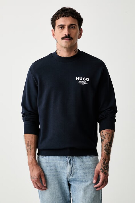 HUGO Blue μπλούζα ανδρική βαμβακερή Nespon σκούρα μπλε 50572772