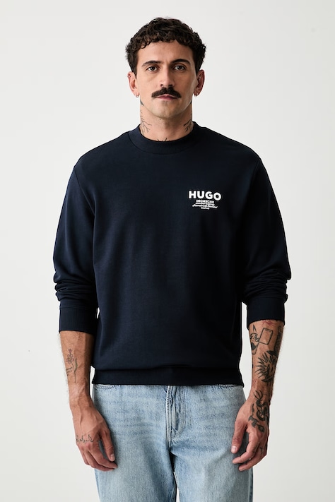 HUGO Blue кофта чоловіча бавовняна Nespon темно-синя 50572772