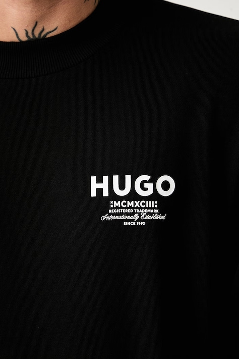 HUGO Blue кофта чоловіча бавовняна Nespon — AW26-BLMZYZ, чорний — фото 5