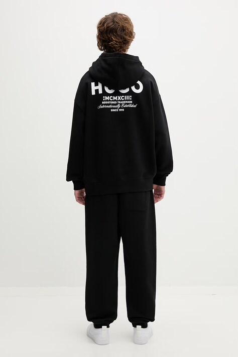 HUGO Blue σετ φόρμας ανδρικό βαμβακερό Tracksuit_NazardoNev μαύρο 50571220