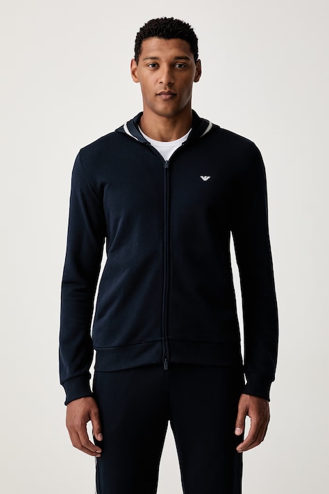 Emporio Armani Underwear bluza lounge męska z bawełną granatowa EM000653.AF25024