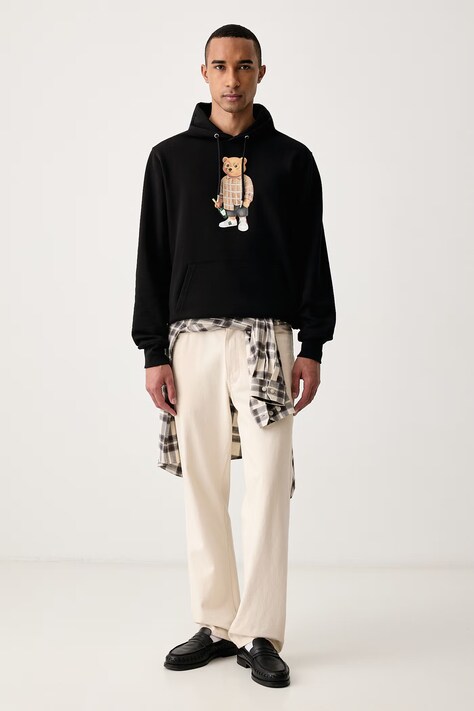Baron Filou кофта з капюшоном чоловіча — AW26-BLUZYU, чорний — фото 2