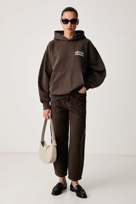 Baron Filou кофта з капюшоном бавовняна — AW26-BLUZYY, коричневий — фото 5
