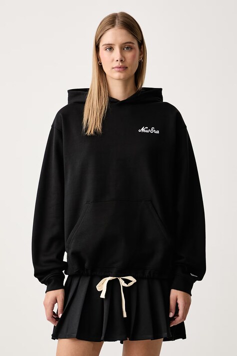 New Era Bluza z kapturem bawełniana czarna 60897461