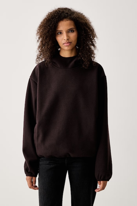 Rains Dukserica sa kapuljačom s flisom Fleece Hoodie smeđa 19010