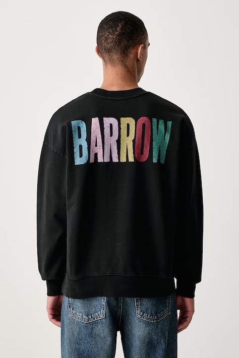 Barrow Bluza bawełniana czarna F6BWUASW024