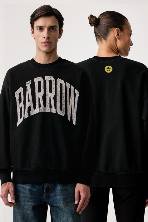 Barrow Кофта бавовняна чорна F6BWUASW009