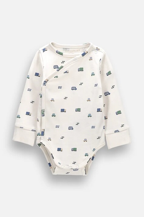 Coccodrillo Body pentru bebeluși din bumbac bej MAMA BOY NEWBORN
