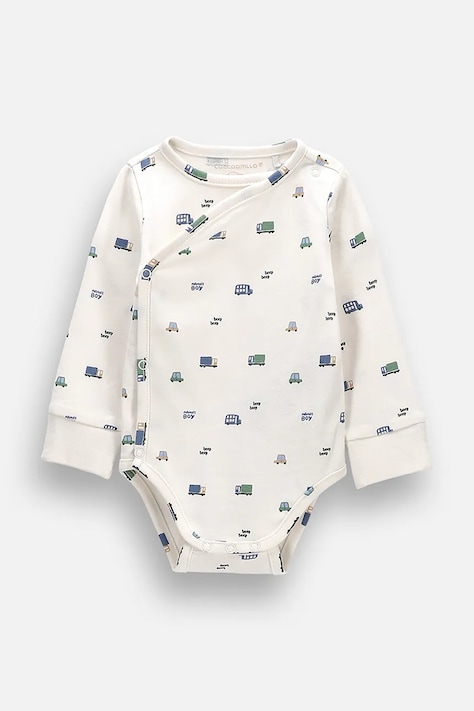 Coccodrillo Body pentru bebeluși din bumbac bej MAMA BOY NEWBORN