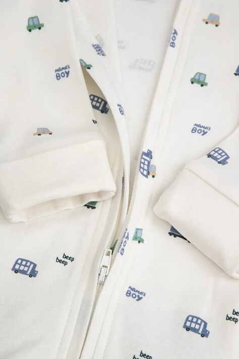 Coccodrillo Śpiochy niemowlęce bawełniane beżowe MAMA BOY NEWBORN