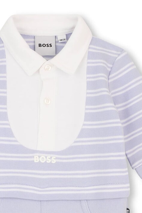 BOSS комбінезон для немовлят бавовняний — AW26-BPBZZ5, блакитний — фото 3