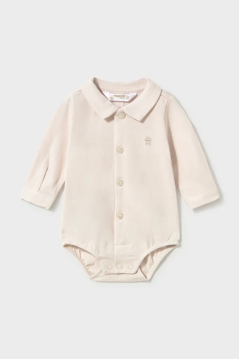 Mayoral Newborn body pentru bebeluși din bumbac bej 2775