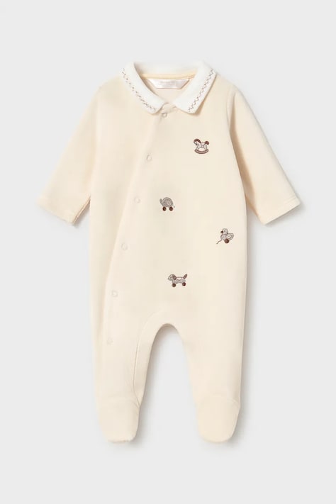 Mayoral Newborn kombinezon za bebe s pamukom bež 2764
