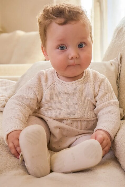 Mayoral Newborn боди для младенцев из хлопка бежевое 2681