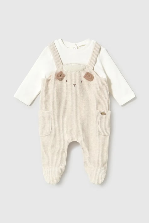 Mayoral Newborn Dupačky kojenecké bavlněné béžové 2660