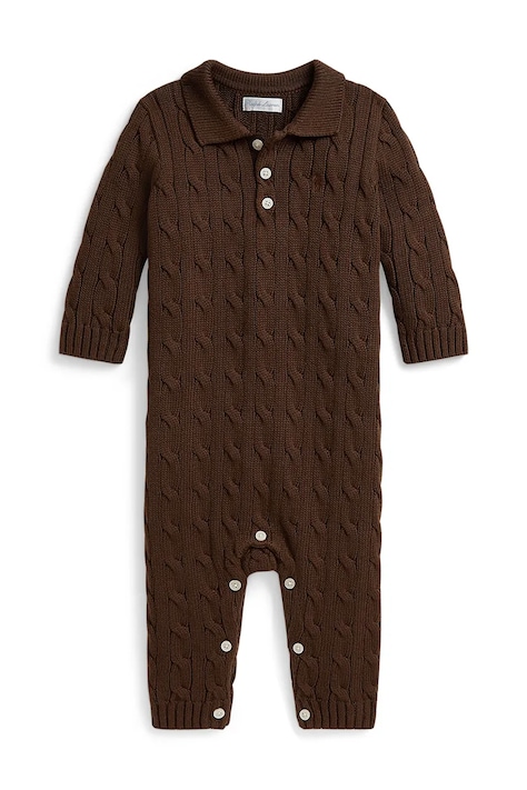 Polo Ralph Lauren kombinezon za djecu od pamuka smeđi 320B26211002