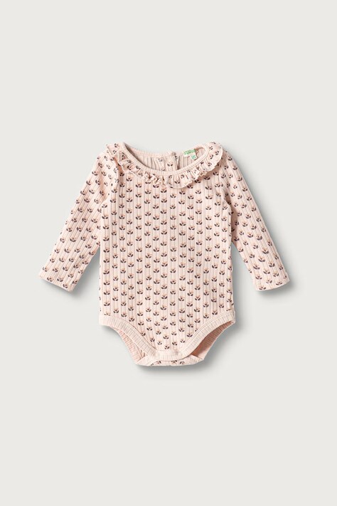 United Colors of Benetton Body za dojenčke z bombažem roza 32DRAB013