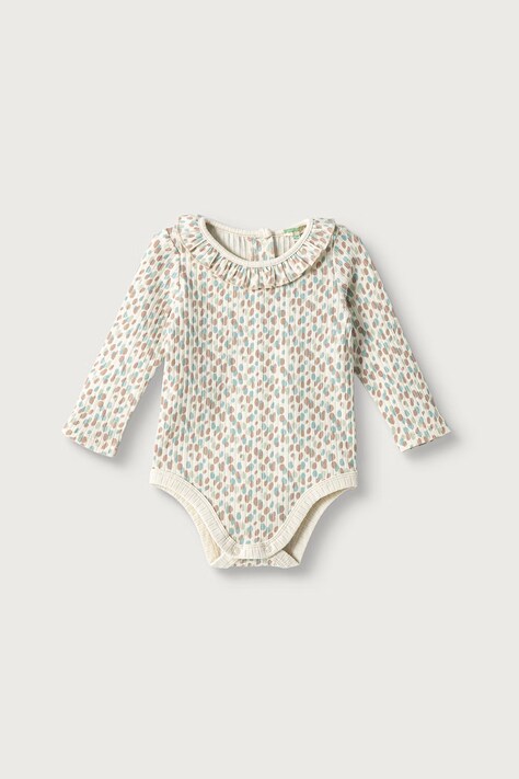 United Colors of Benetton Body za dojenčke z bombažem bež 32DRAB013