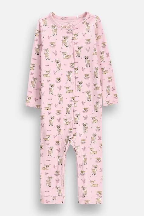 Coccodrillo Overal detský bavlnený ružový PYJAMAS