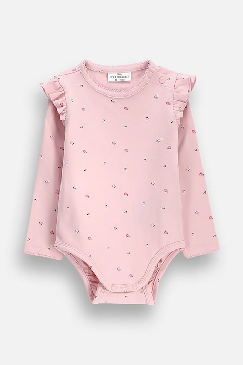 Coccodrillo Боді для немовлят бавовняне рожеве FAIR FROST GIRL NEWBORN