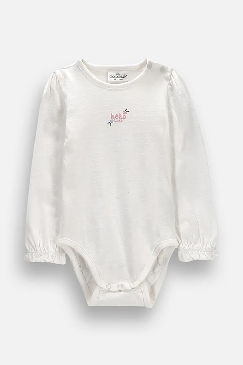 Coccodrillo Body kojenecké bavlněné béžové FAIR FROST GIRL NEWBORN