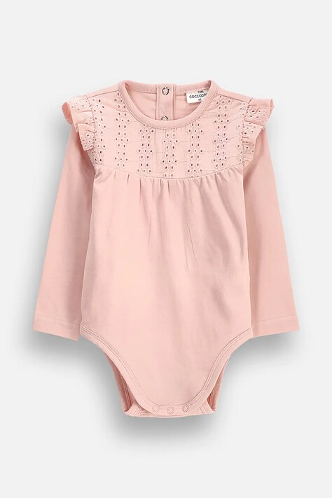 Coccodrillo body kojenecké bavlněné s elastanem růžové MAGIC AND LOVE GIRL NEWBORN