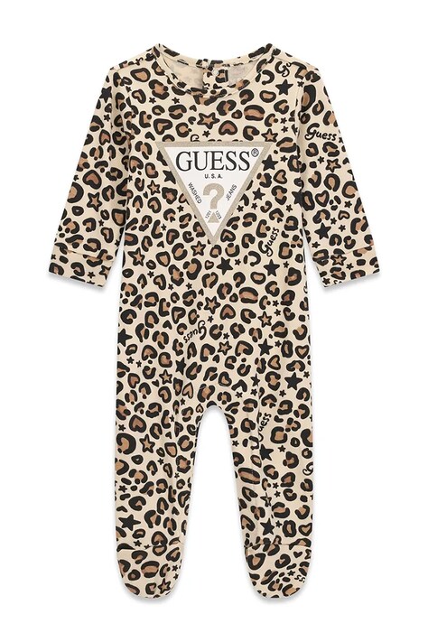 Guess Śpiochy niemowlęce bawełniane beżowe S6BG01 K5994