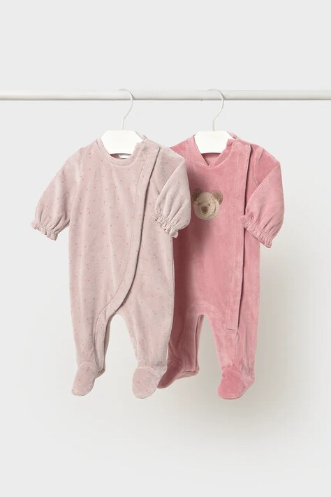 Mayoral Newborn tuta per neonati con cotone pacco da 2 rosa 2753