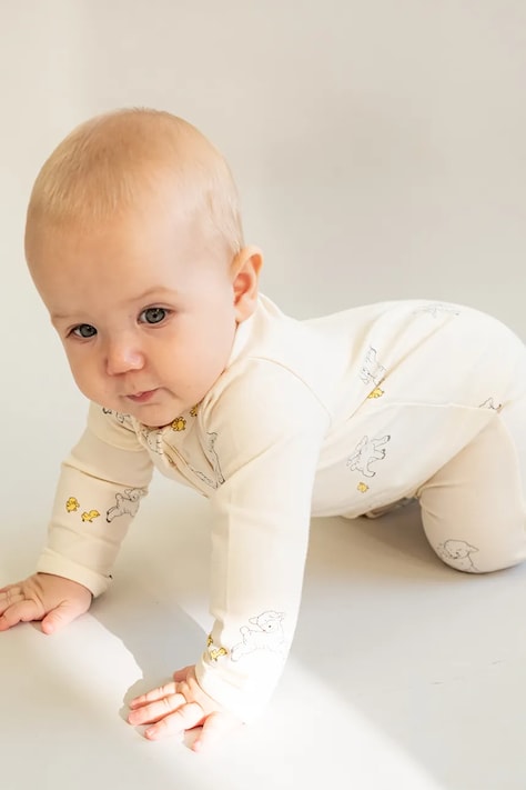 That's mine Pajacyk niemowlęcy z bawełną Elliotte onesie beżowy 008648