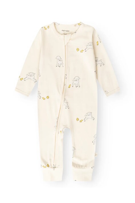 That's mine Pajacyk niemowlęcy z bawełną Elliotte onesie beżowy 008648