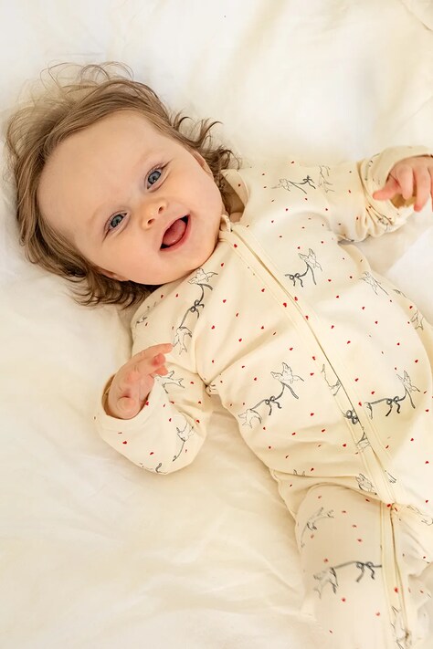 That's mine Pajacyk niemowlęcy z bawełną Elliotte onesie beżowy 008648
