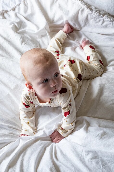 That's mine Pajacyk niemowlęcy z bawełną Elliotte onesie beżowy 008648
