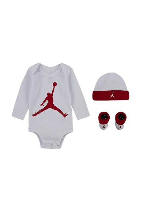 Jordan Κορμάκι βρεφικό με βαμβάκι λευκό LJ0263
