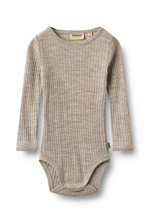 Wheat Body niemowlęce z wełną merino beżowe 9185-781 RWS