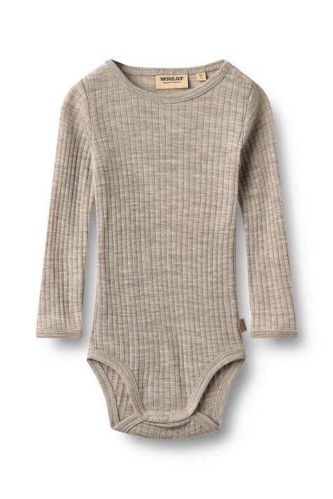 Wheat Body niemowlęce z wełną merino beżowe 9185-781 RWS