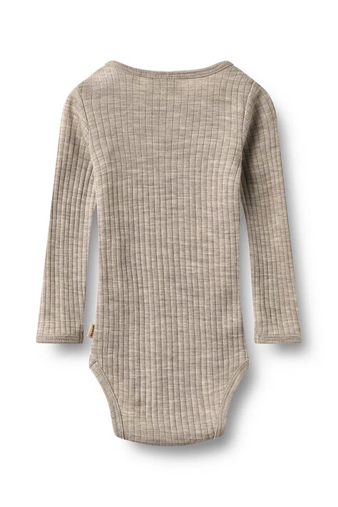 Wheat Body niemowlęce z wełną merino beżowe 9185-781 RWS