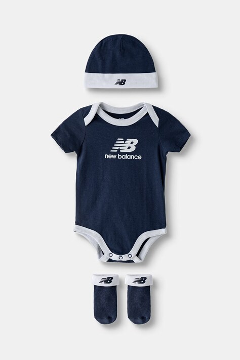 New Balance body niemowlęce bawełniane granatowe LAKB0106