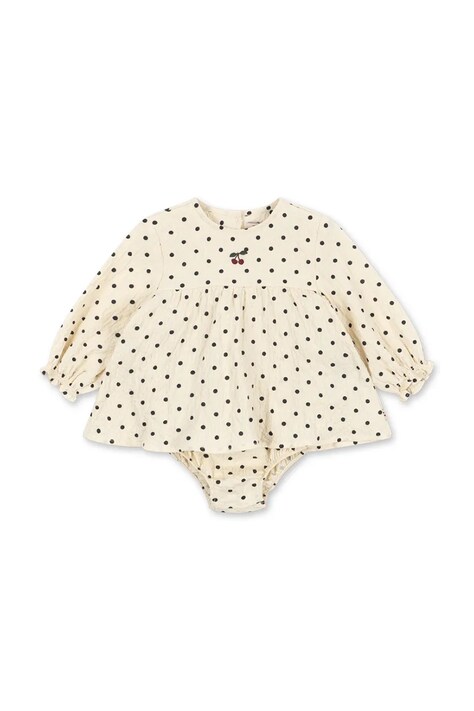 Konges Sløjd Body pentru copii ELIN ROMPER GOTS alb KS105981